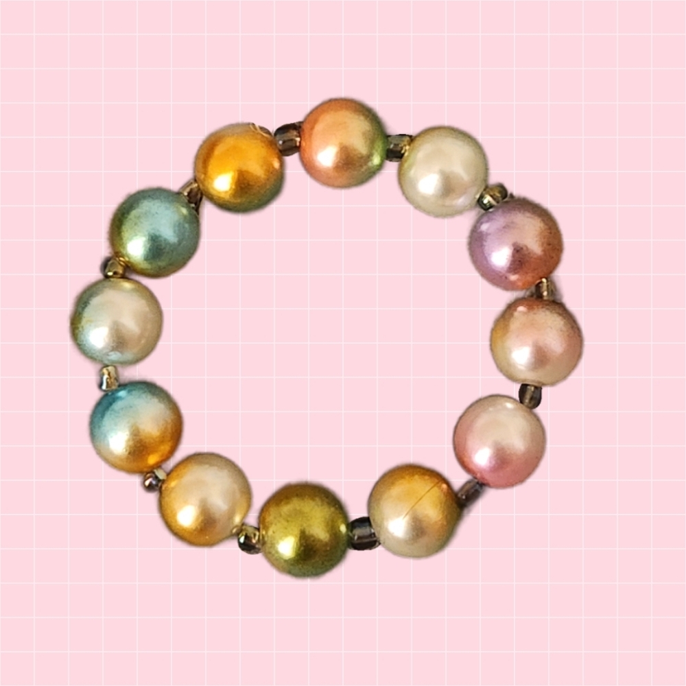 Rainbow Bead Stretch Bracelet